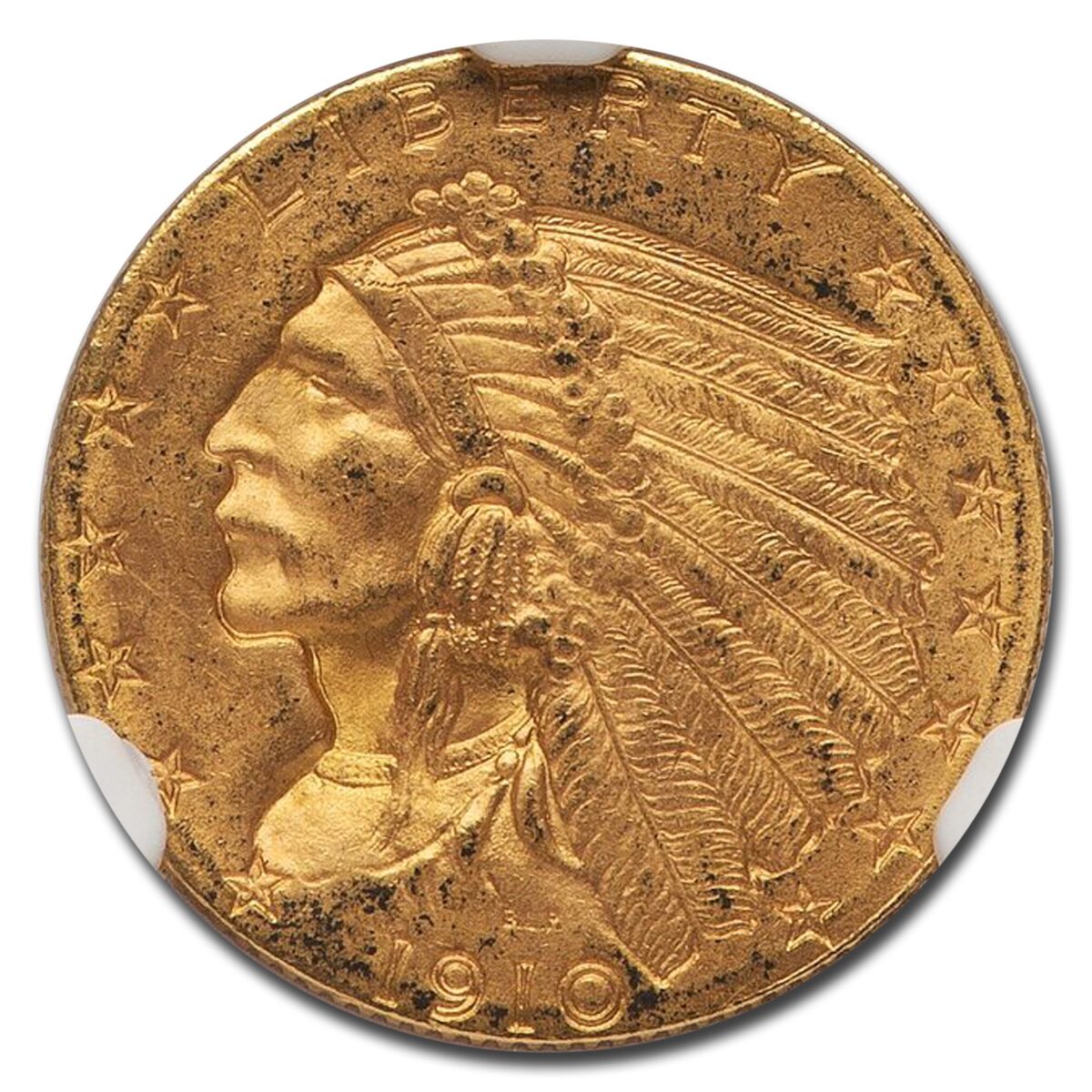 1910 $2.50 Indian Gold Quarter Eagle MS-63 NGC