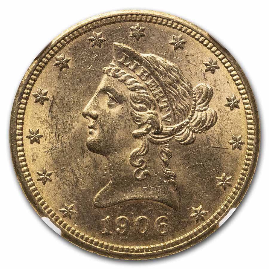 1906-D $10 Liberty Gold Eagle MS-62 NGC