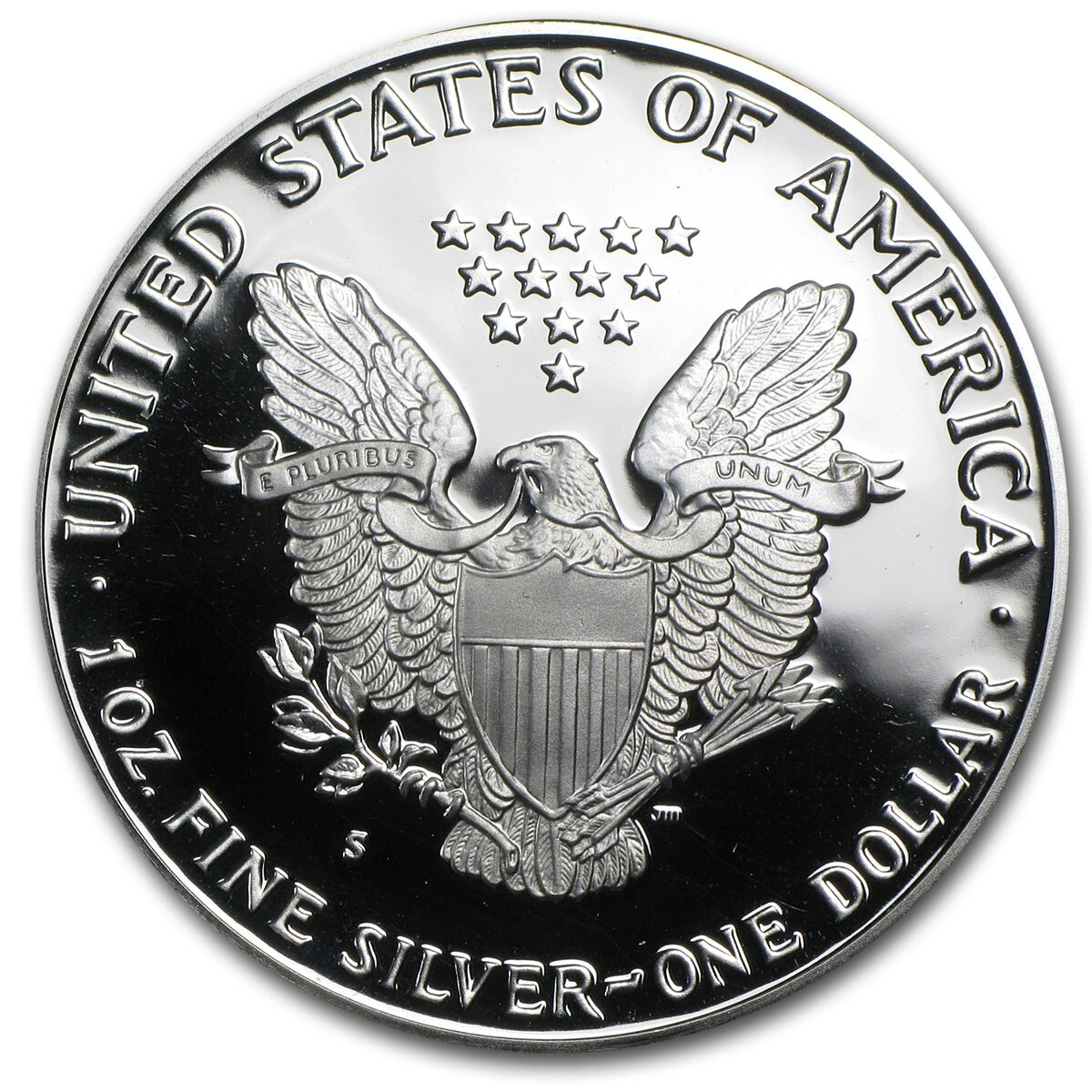 1990-S 1 oz Proof American Silver Eagle (w/Box & COA)