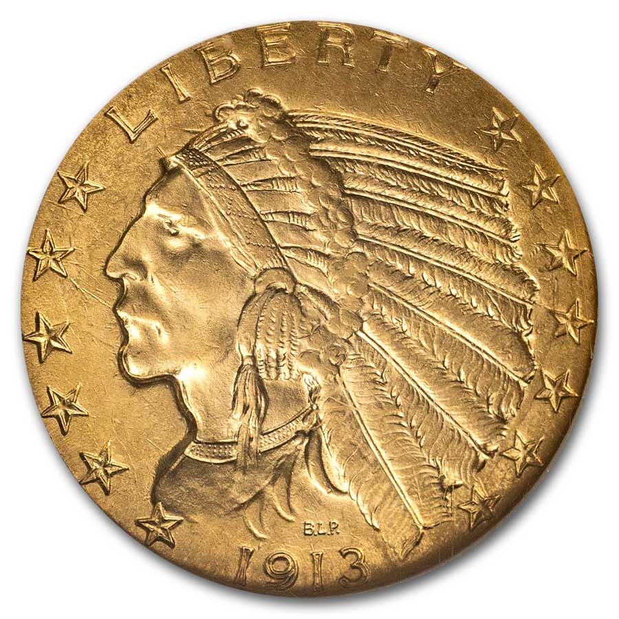 1913 $5 Indian Gold Half Eagle MS-61 NGC