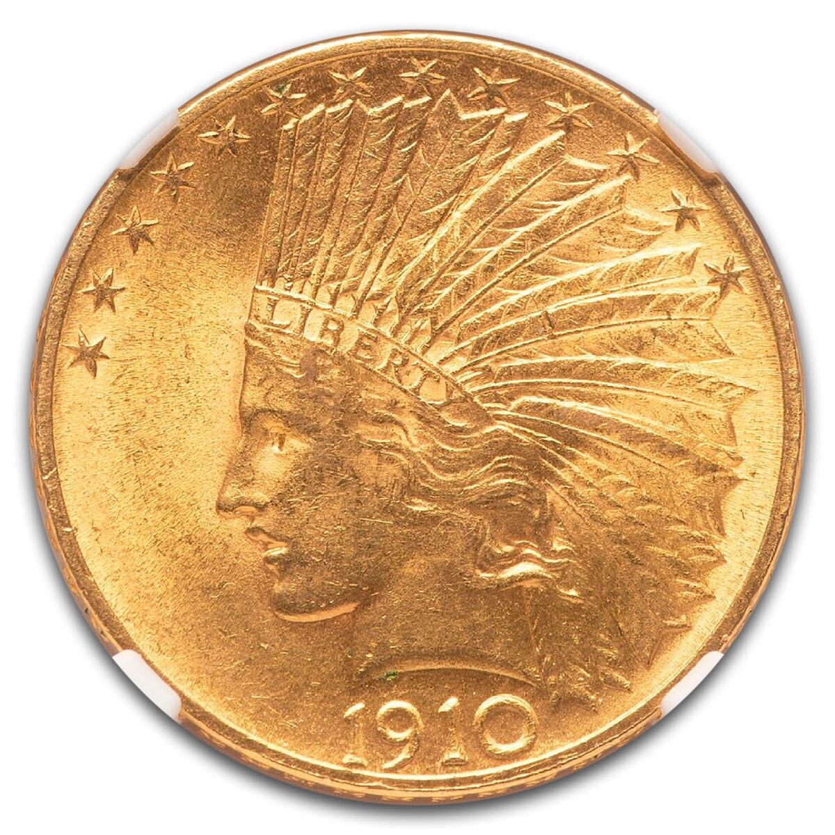 1910 $10 Indian Gold Eagle MS-62 NGC