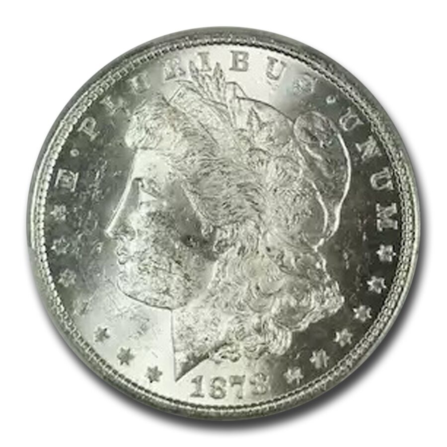 1878 Morgan Dollar 7 TF Rev of 79 MS-61 PCGS