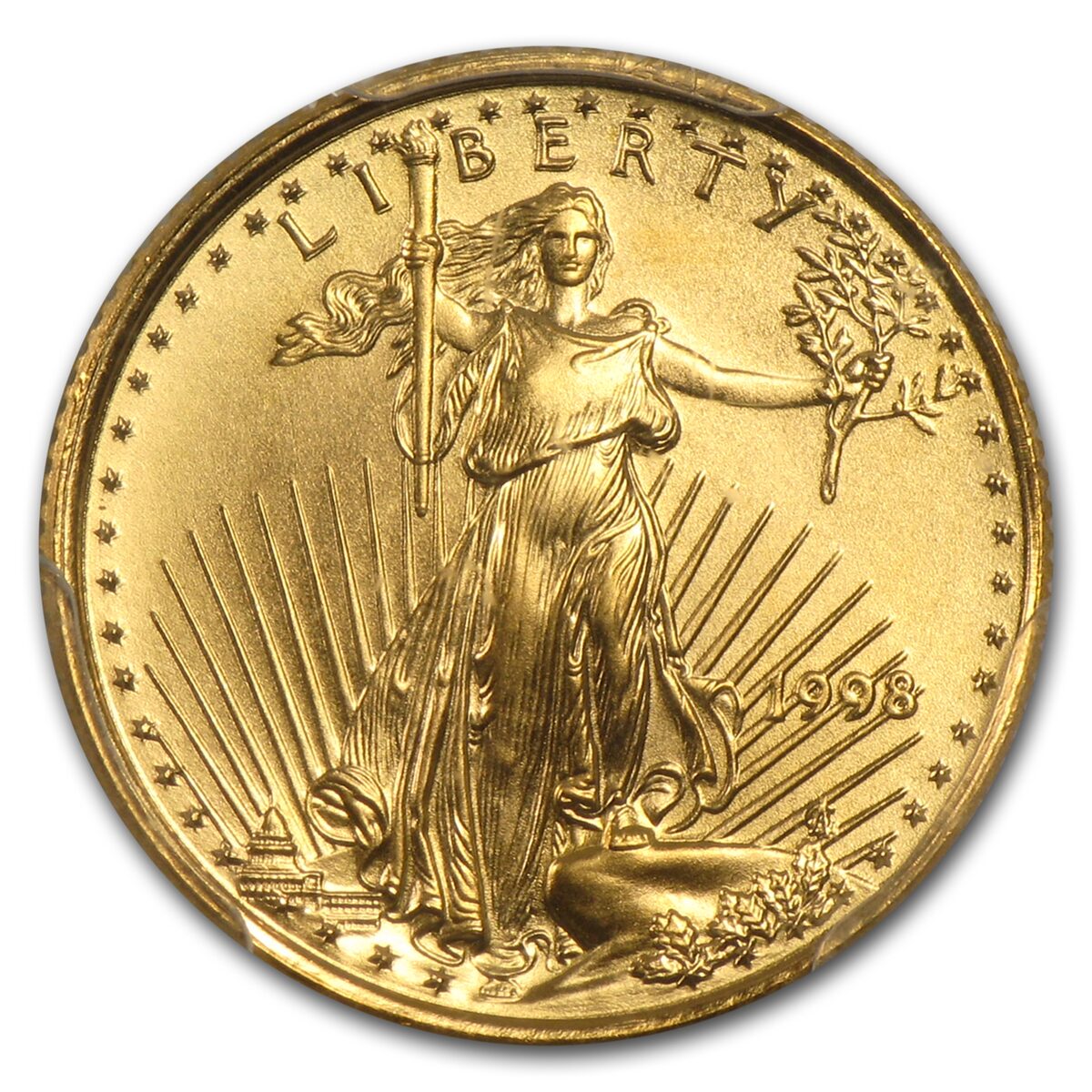 1998 1/10 oz American Gold Eagle MS-69 PCGS