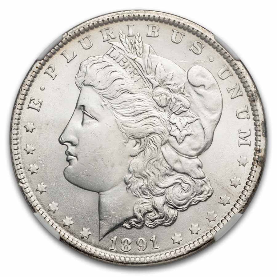 1891 Morgan Dollar MS-62 NGC
