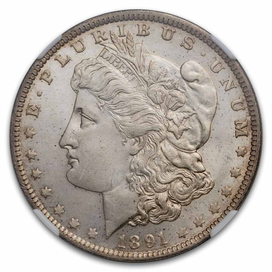 1891-O Morgan Dollar MS-63 NGC