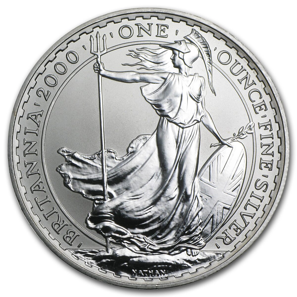 2000 Great Britain 1 oz Silver Britannia BU