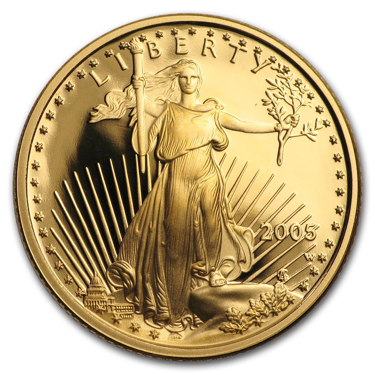 2005-W 1/4 oz Proof American Gold Eagle (w/Box & COA)
