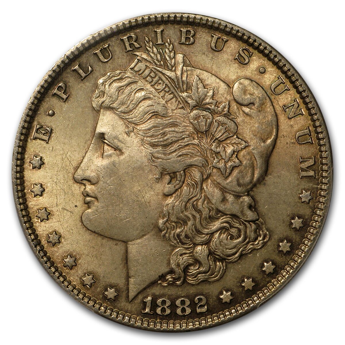 1878-1904 Stage Coach Morgan Dollar BU PCGS (Toned, Random)