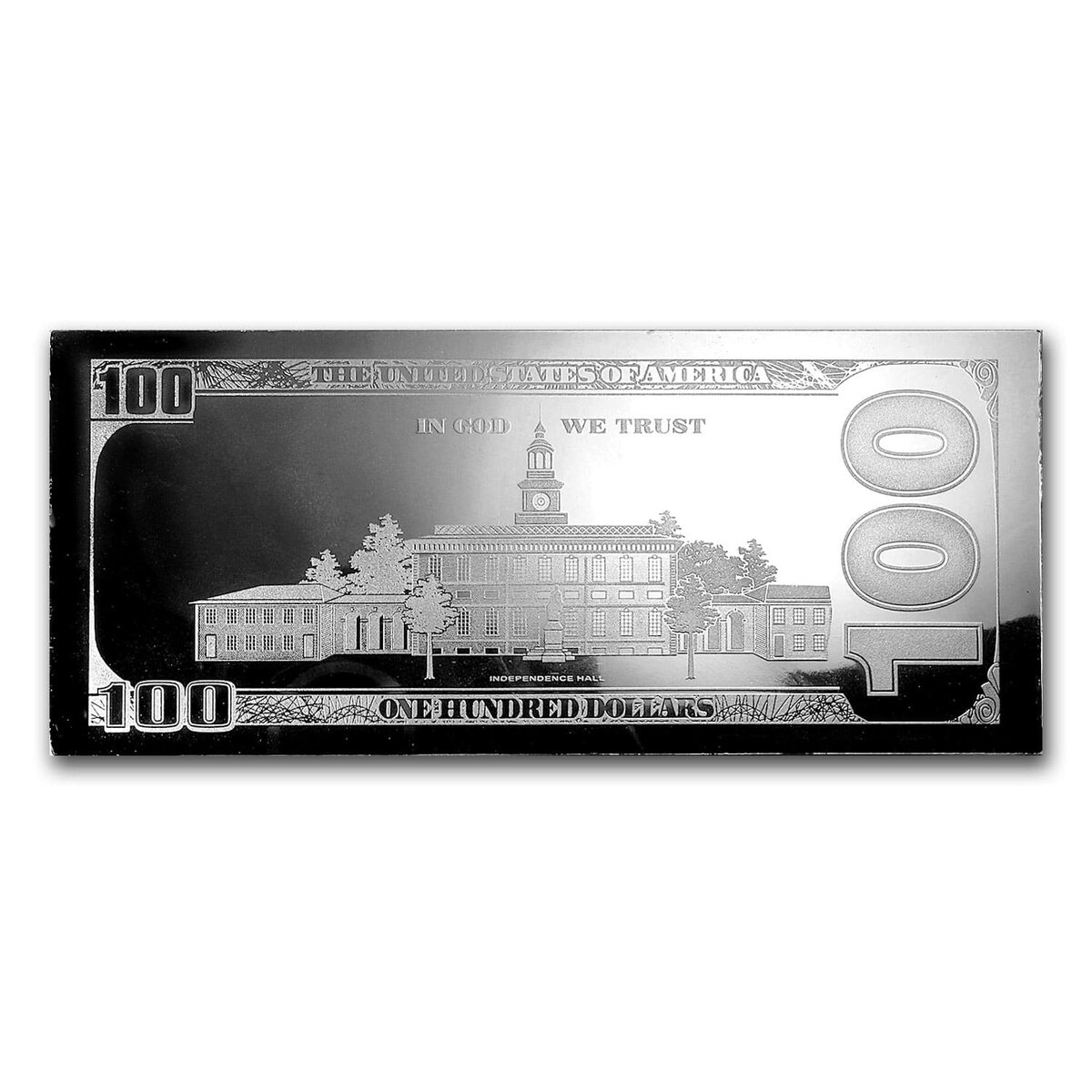4 oz Silver Bar - 2017 $100 Bill (w/Box & COA)