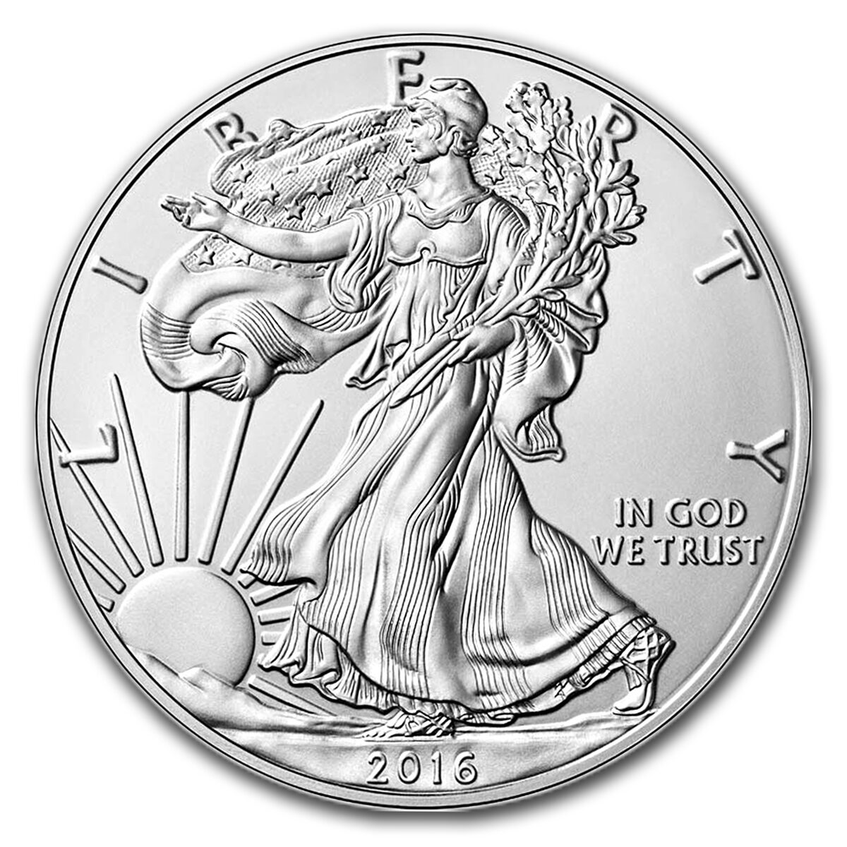 2016-W Burnished American Silver Eagle (w/Box & COA)