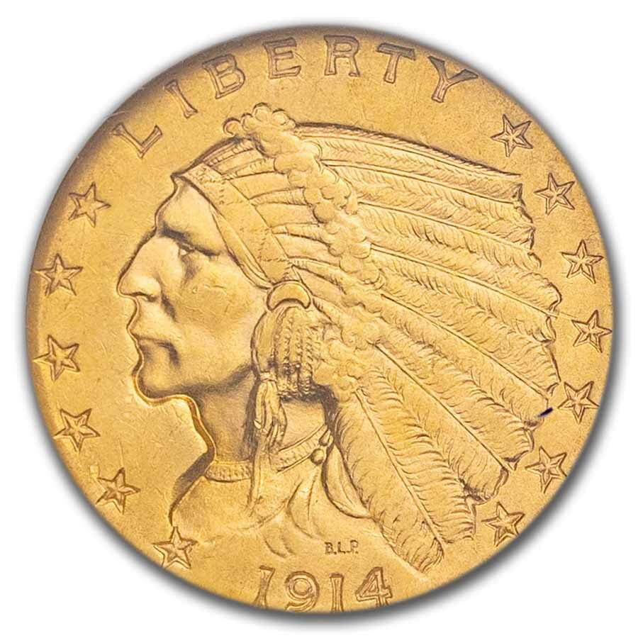 1914 $2.50 Indian Gold Quarter Eagle MS-61 NGC