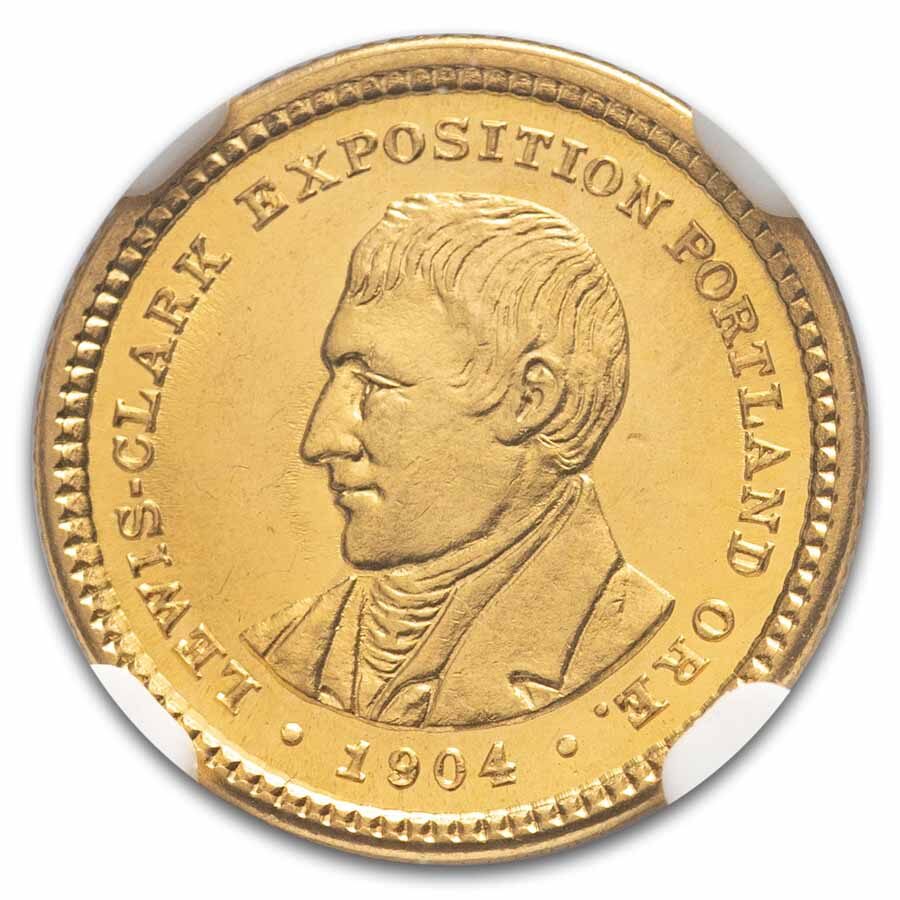 1904 Gold $1.00 Lewis and Clark MS-66 NGC