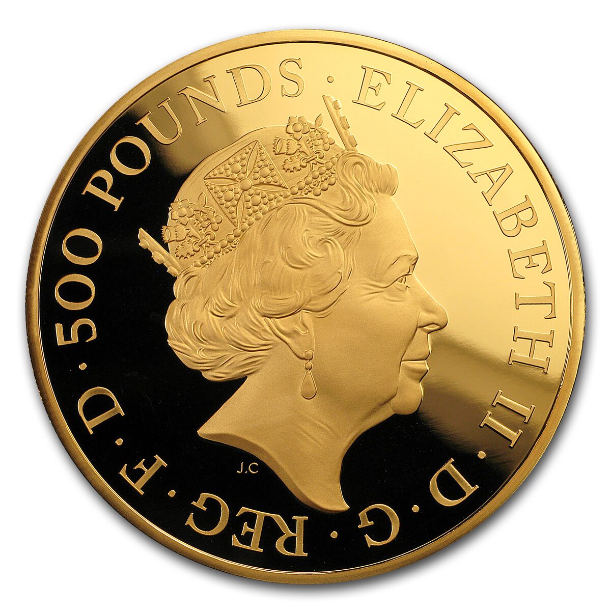 2017 Great Britain Prf 5 oz Gold Queen's Beasts Lion (Box & COA)