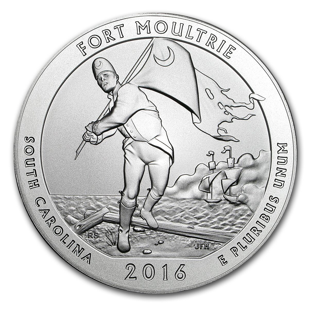 2016-P 5 oz Silver ATB Fort Moultrie (w/Box & COA)