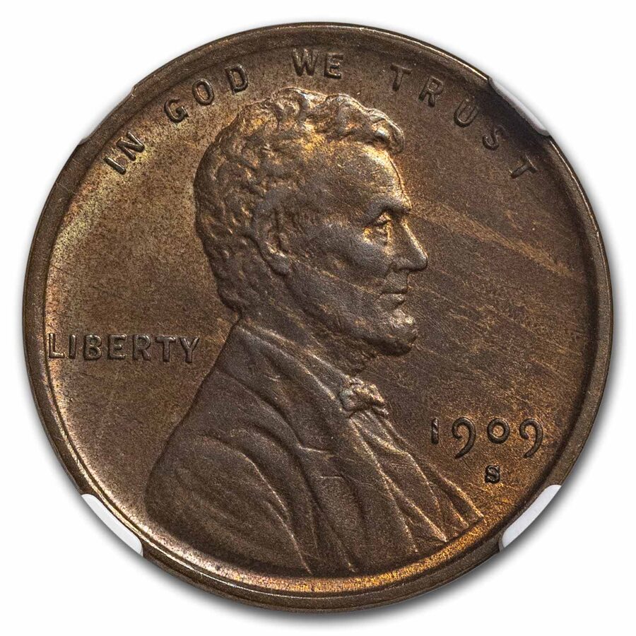 1909-S VDB Lincoln Cent MS-61 NGC (Brown)