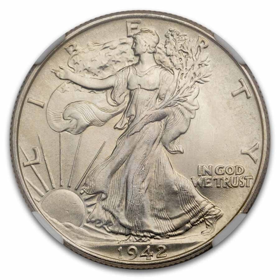 1942 Walking Liberty Half Dollar MS-67 NGC