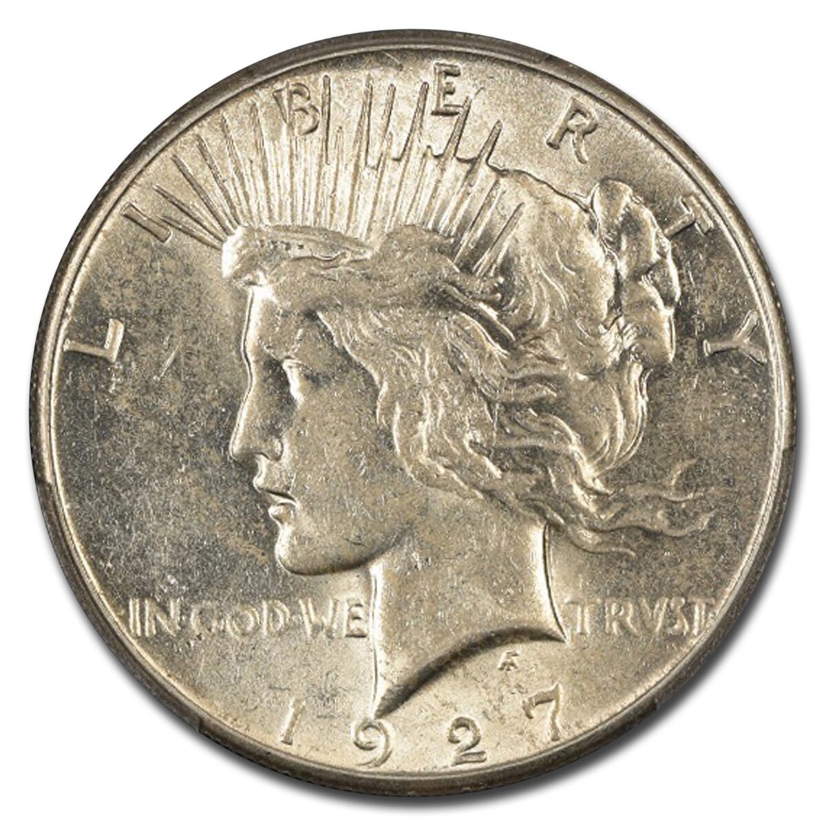 1927 Peace Dollar AU-58 PCGS