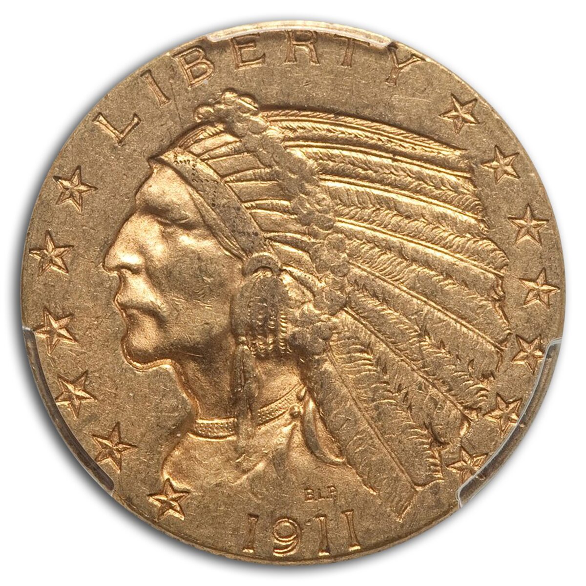 1911-S $5 Indian Gold Half Eagle AU-58 PCGS