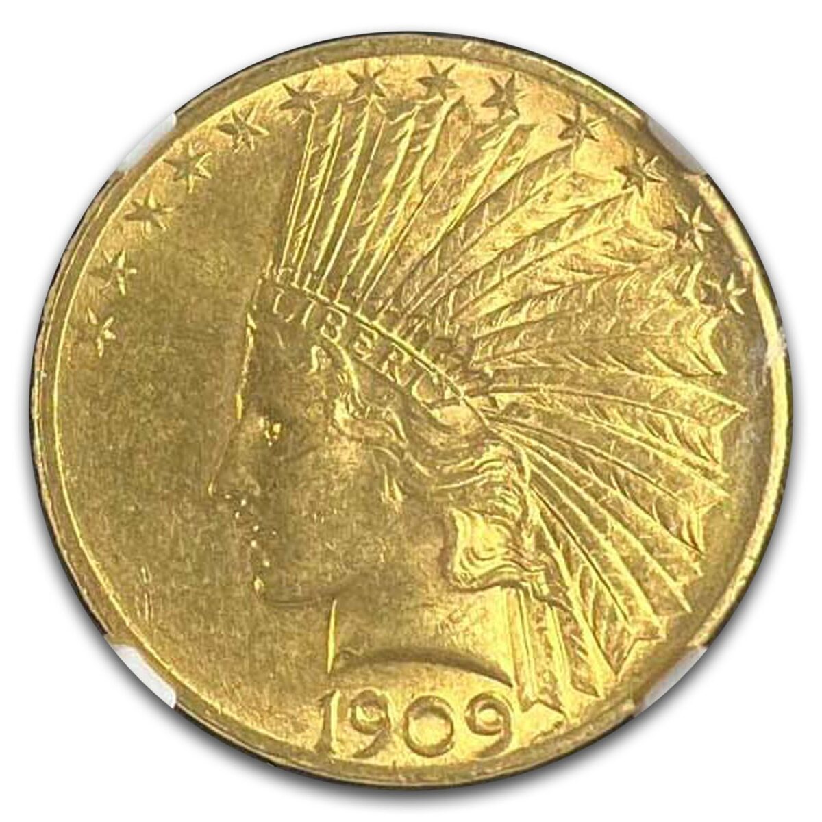 1909 $10 Indian Gold Eagle MS-62 NGC
