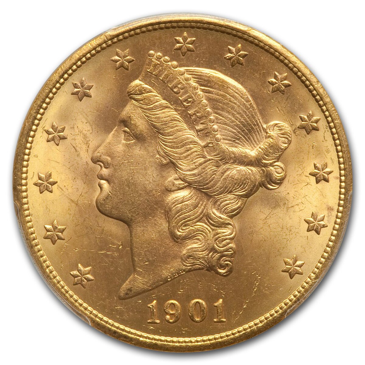 1901-S $20 Liberty Gold Double Eagle MS-64 PCGS