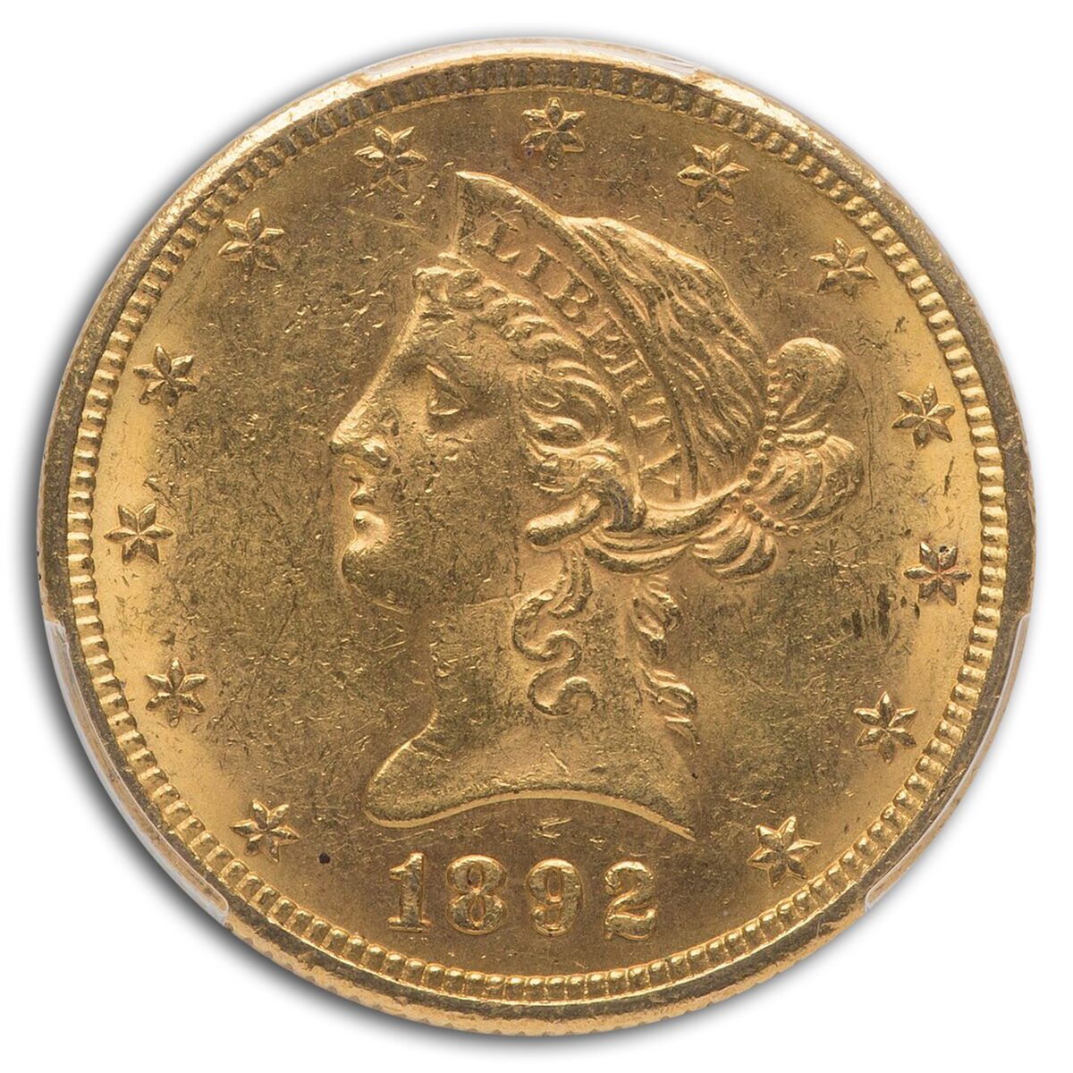 1892-O $10 Liberty Gold Eagle AU-55 PCGS