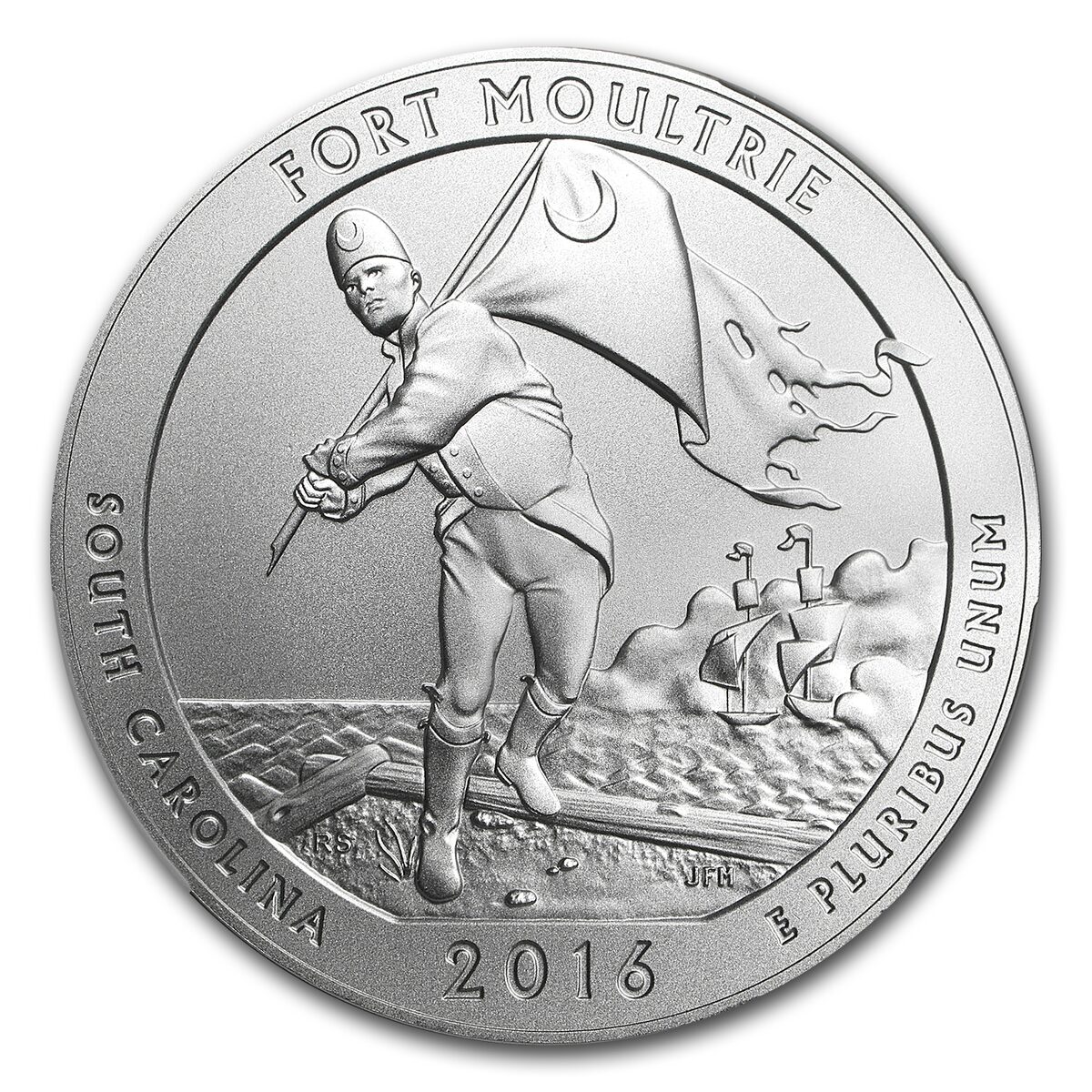 2016-P 5 oz Silver ATB Fort Moultrie SP-70 NGC (ER,FR)