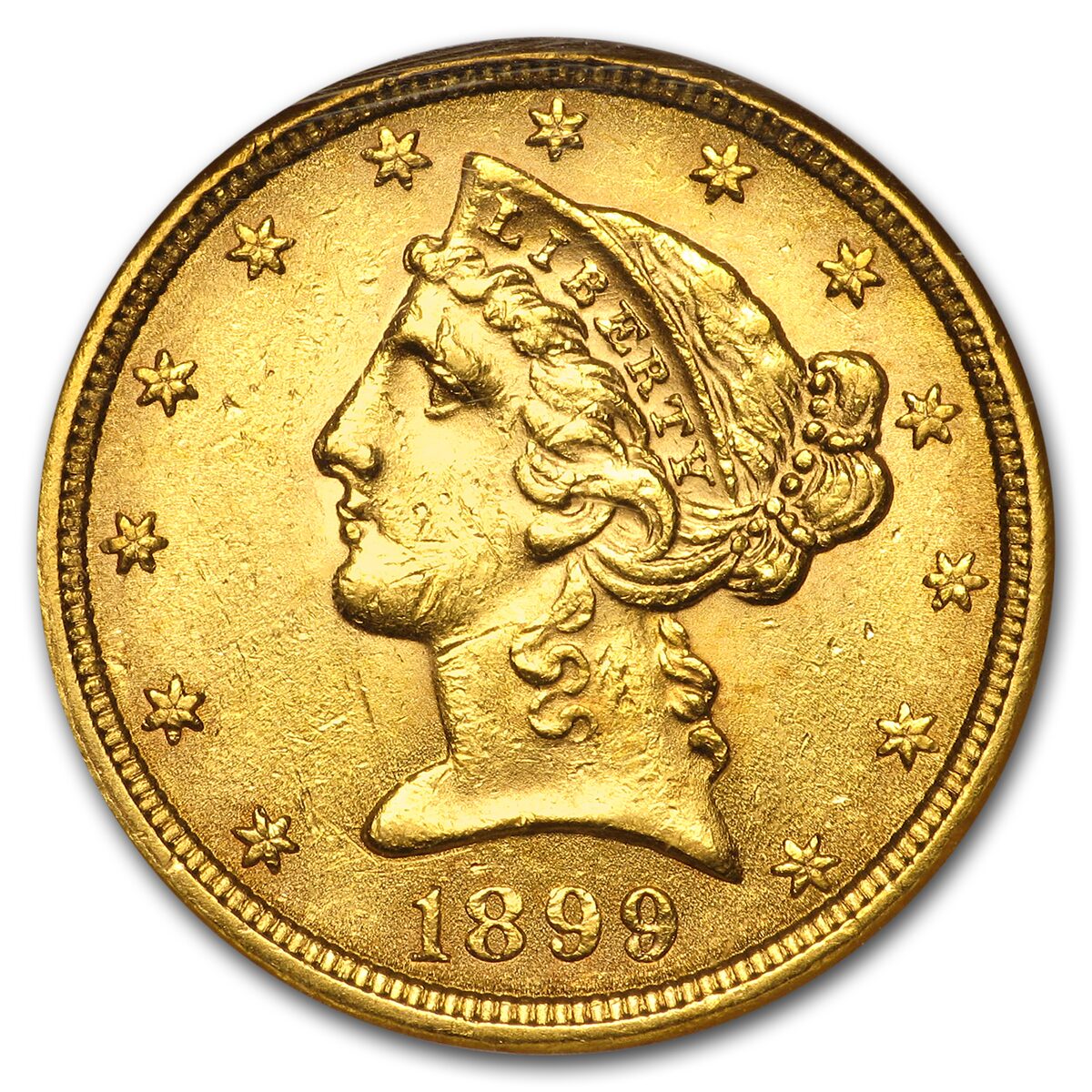 $5 Liberty Gold Half Eagle MS-60 PCGS/NGC