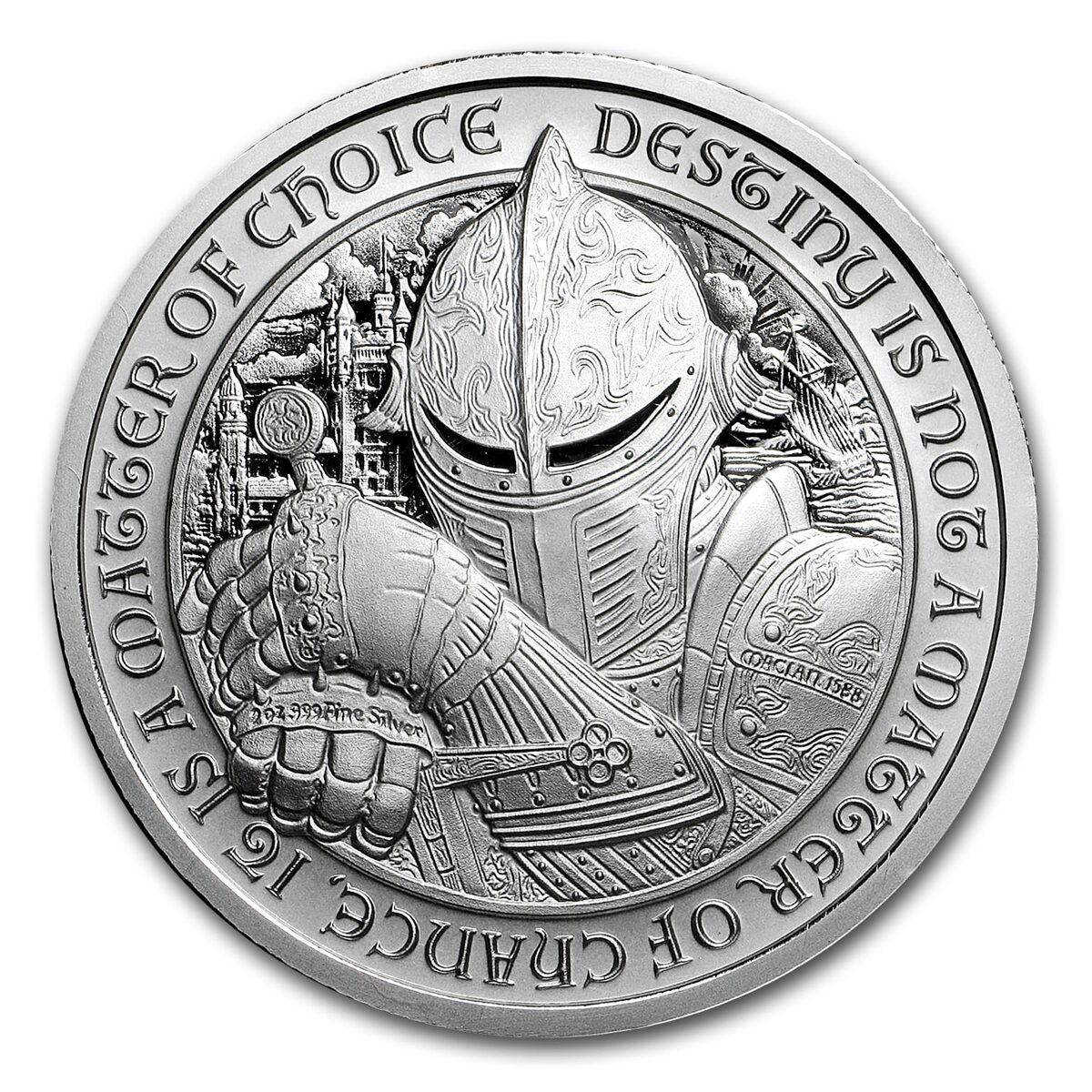 2 oz Silver Round - Destiny Knight: The Raven