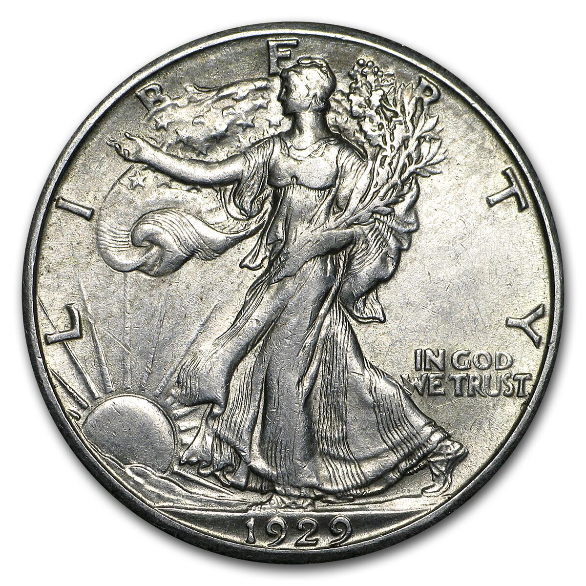 1929-S Walking Liberty Half Dollar AU