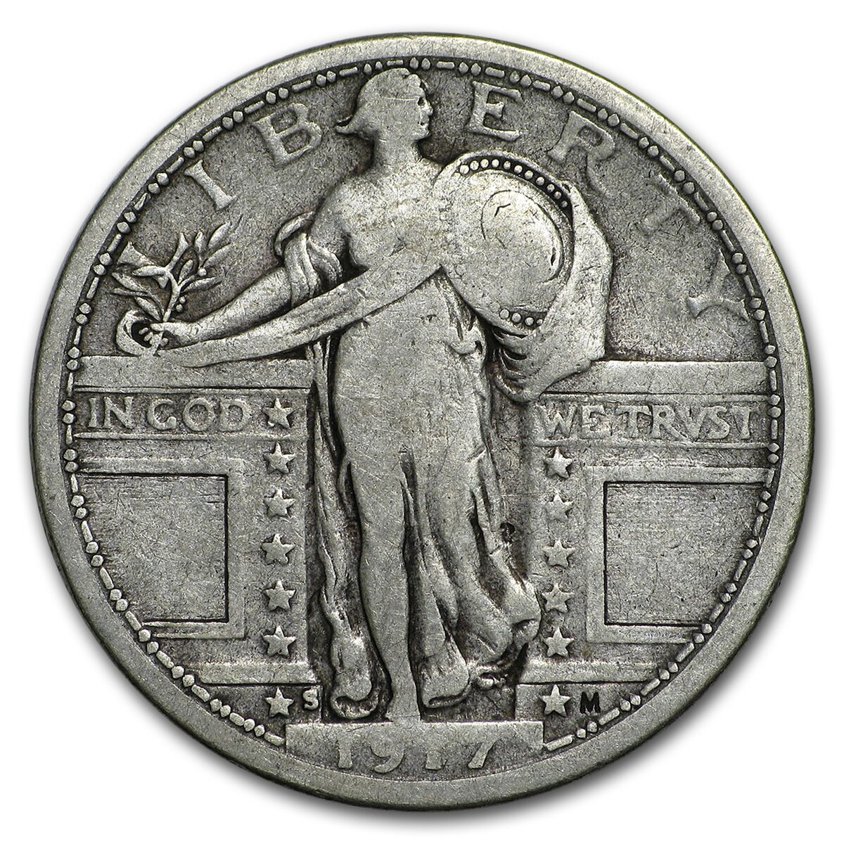 1917-S Standing Liberty Quarter Type-I VG