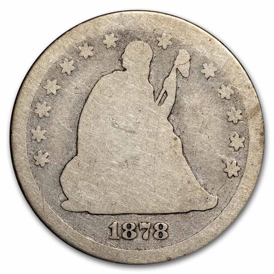 1878 Liberty Seated Quarter AG