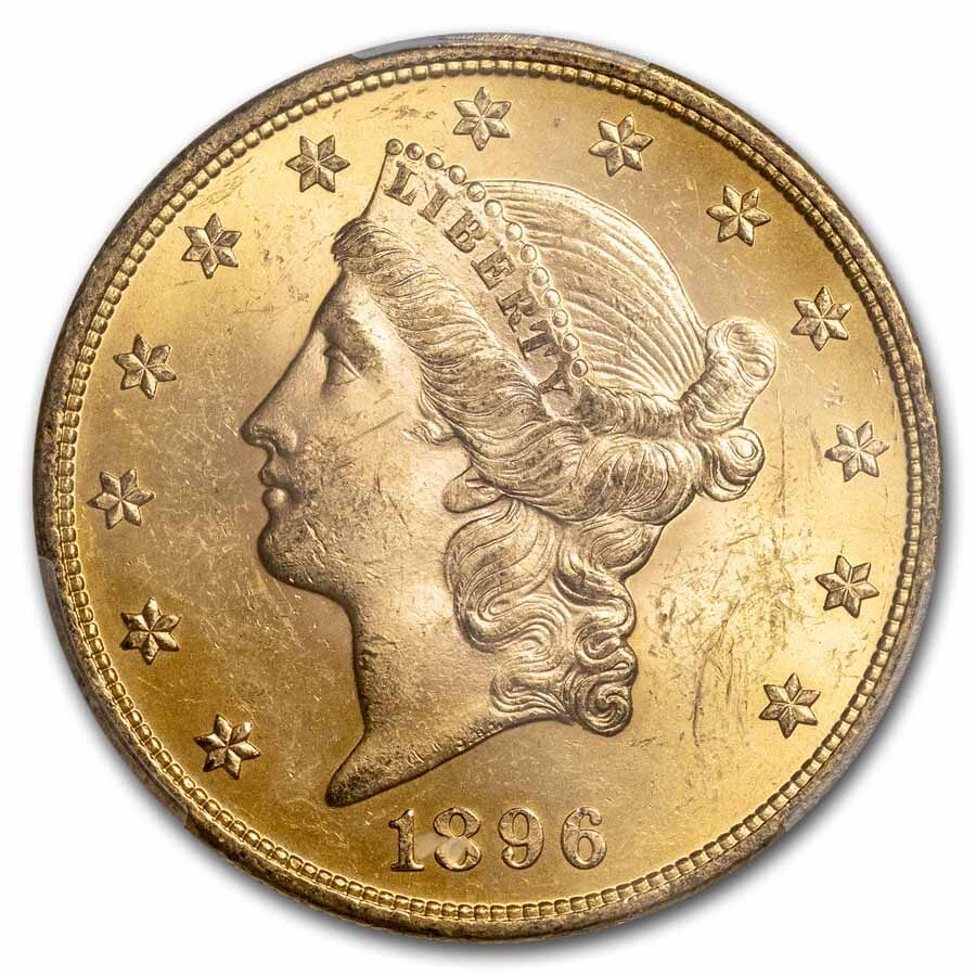 1896 $20 Liberty Gold Double Eagle MS-63 PCGS