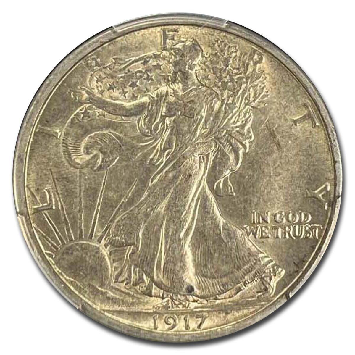 1917-S Reverse Walking Liberty Half Dollar AU-55 PCGS