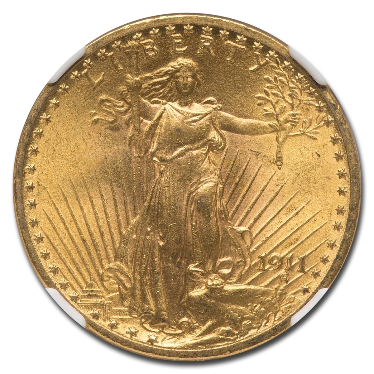 1911 $20 St Gaudens Gold Double Eagle MS-64 NGC