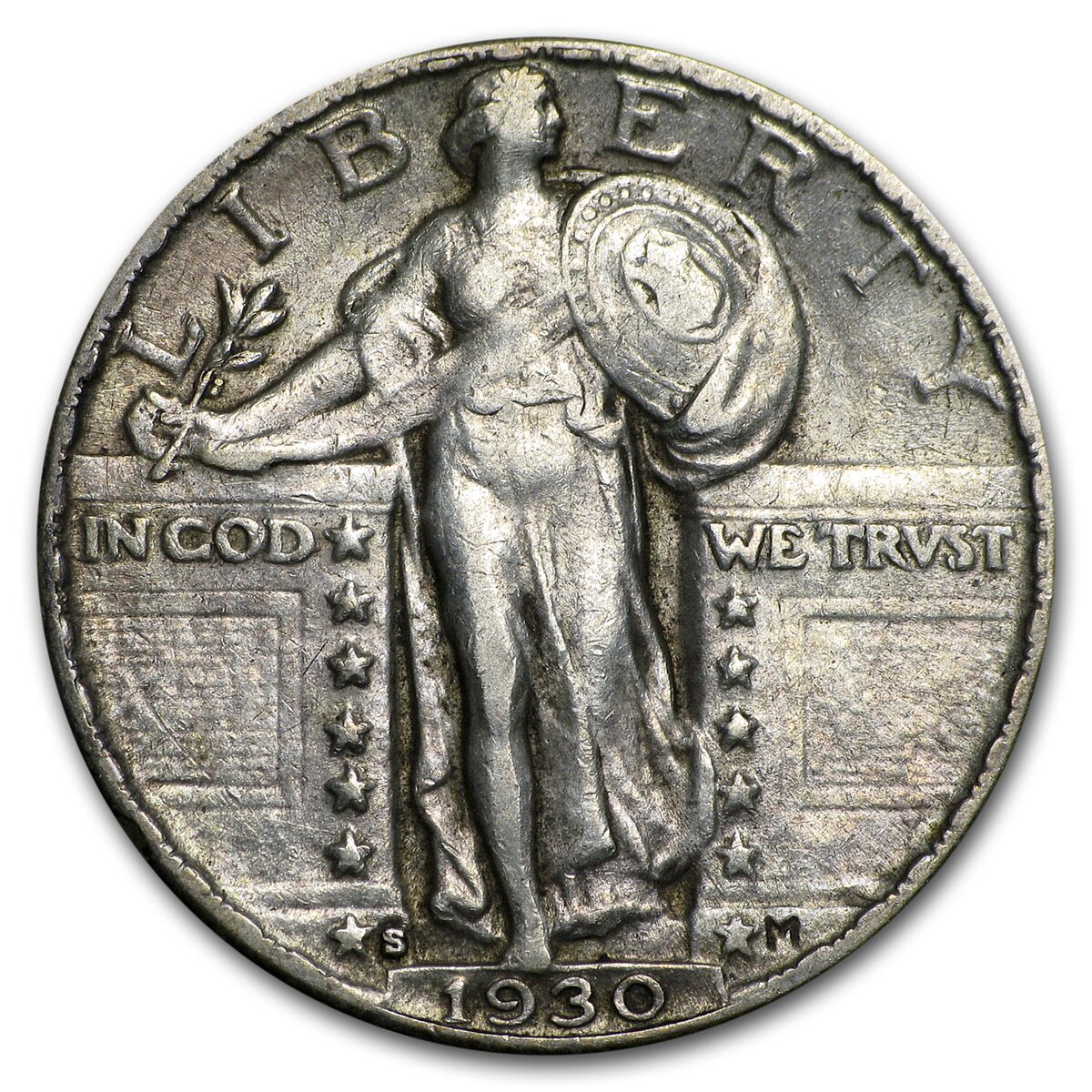 1930-S Standing Liberty Quarter AU