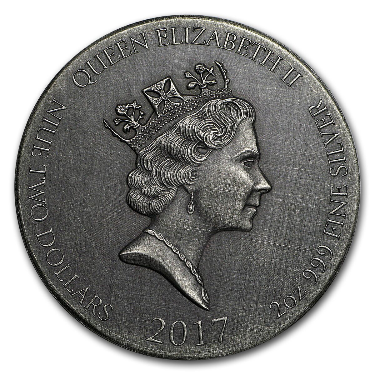 2017 2 oz Silver Coin - Biblical Series (Jacob Wrestles Angel)