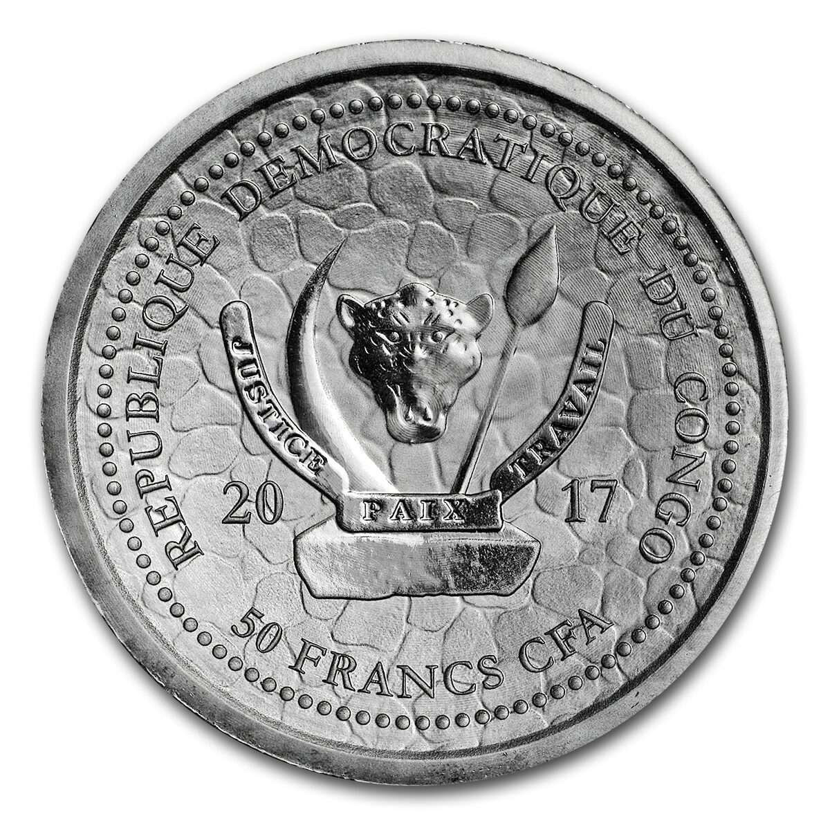 2017 Democratic Republic of Congo 100 gram Silver Water Buffalo