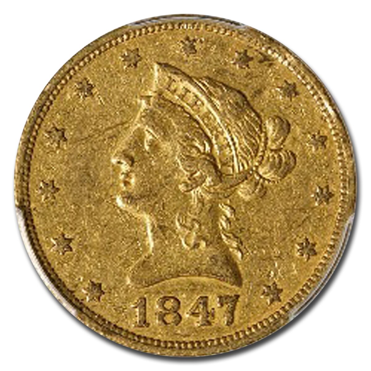 1847-O $10 Liberty Gold Eagle XF-45 PCGS
