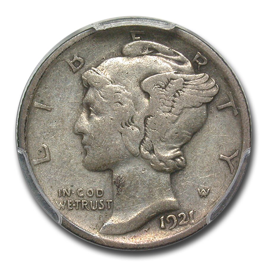 1921 Mercury Dime VF-35 PCGS