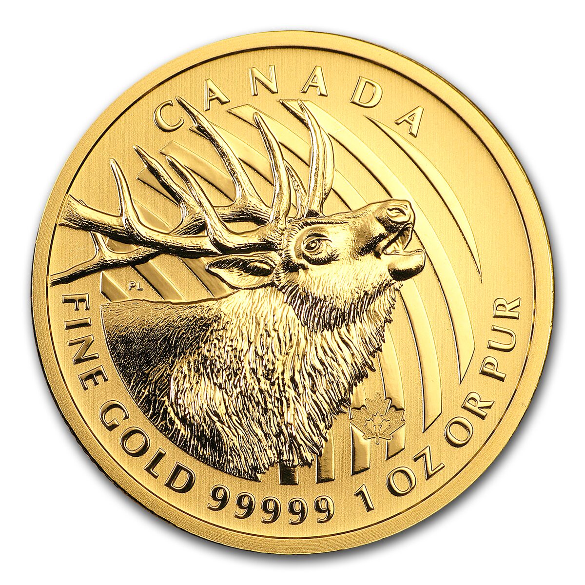 2017 Canada 1 oz Gold Elk .99999 BU (Assay Card)