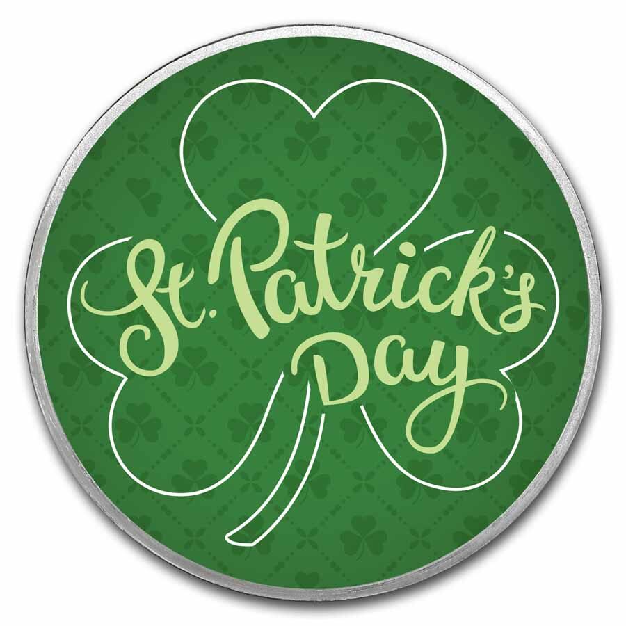 1 oz Silver Colorized Round - APMEX (St. Patrick's Day, Clover)