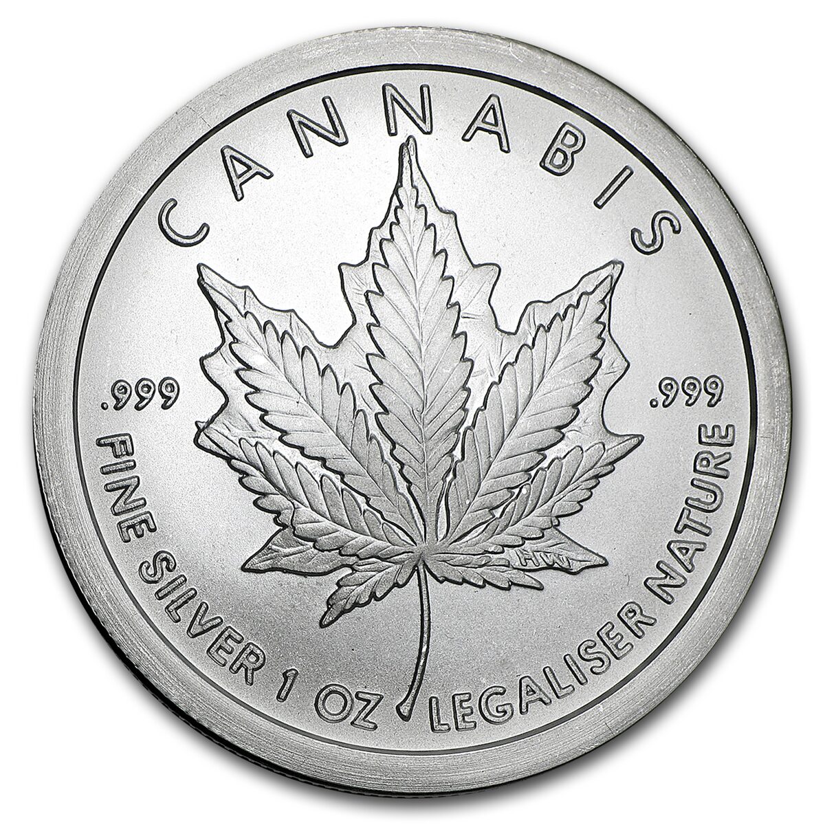 2017 1 oz Silver Shield Round - Cannabis