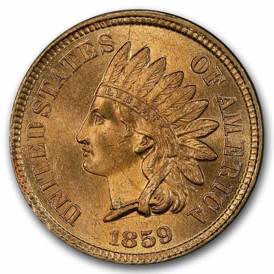 1859 Indian Head Cent MS-64 PCGS