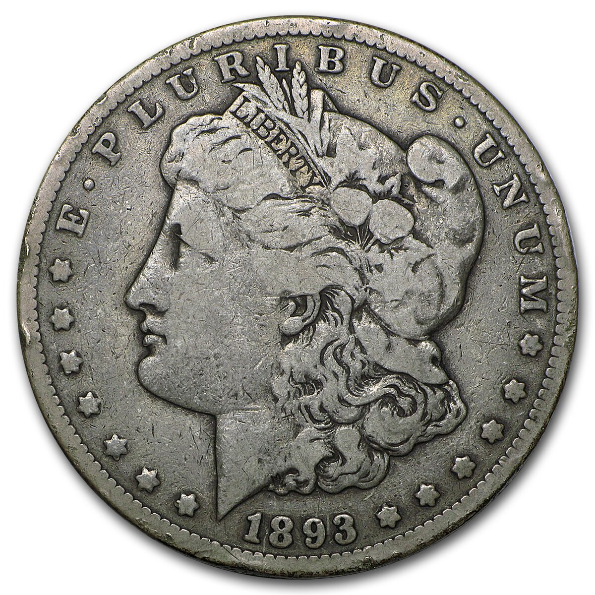 1893-CC Morgan Dollar Fine