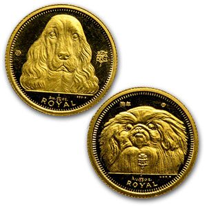 1991-1997 Gibraltar Gold 1/25 oz Dog BU/Proof (Random Year)