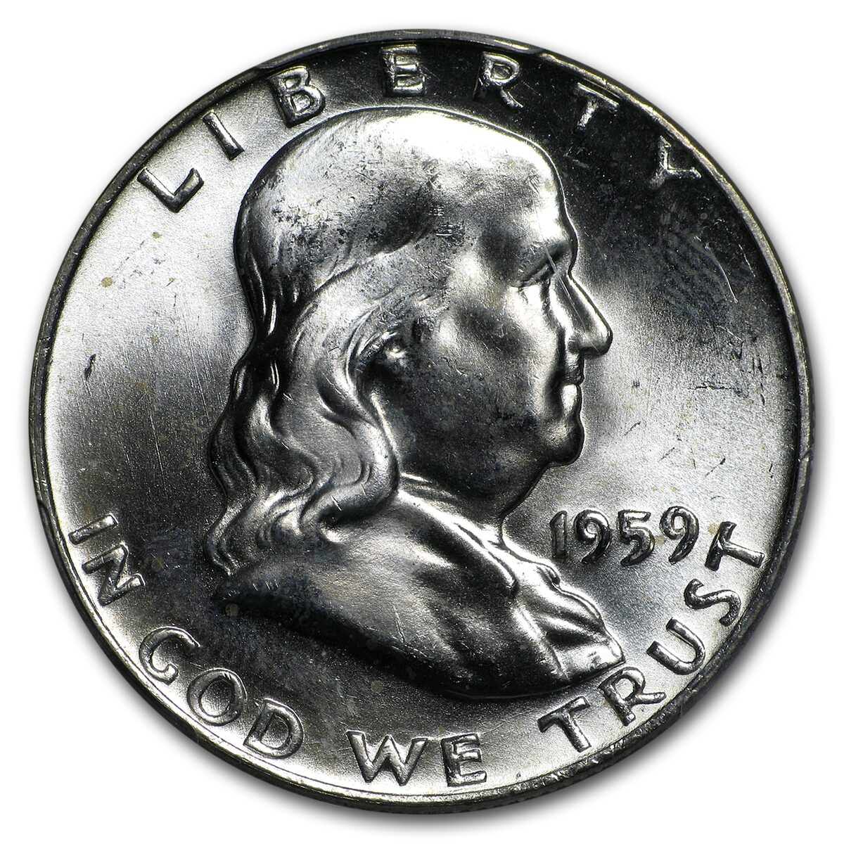 1959-D Franklin Half Dollar MS-64 PCGS (FBL)