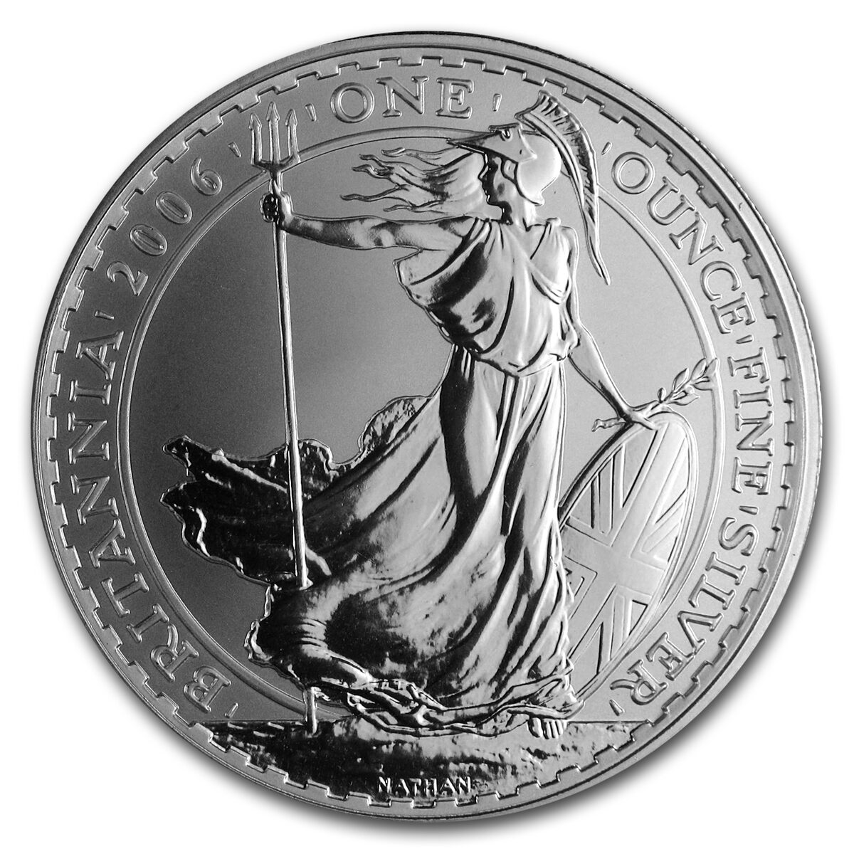 2006 Great Britain 1 oz Silver Britannia BU