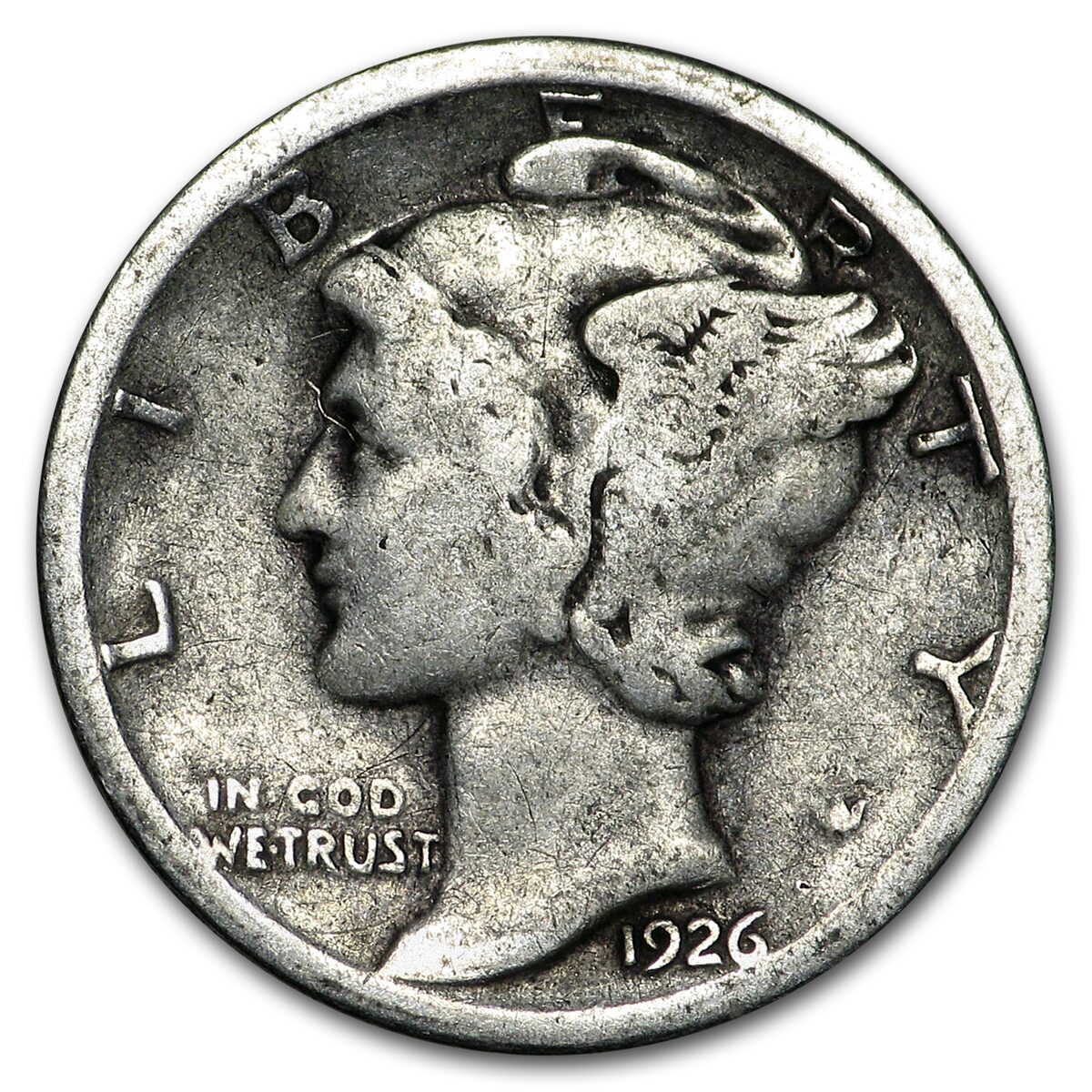 1926-S Mercury Dime Good