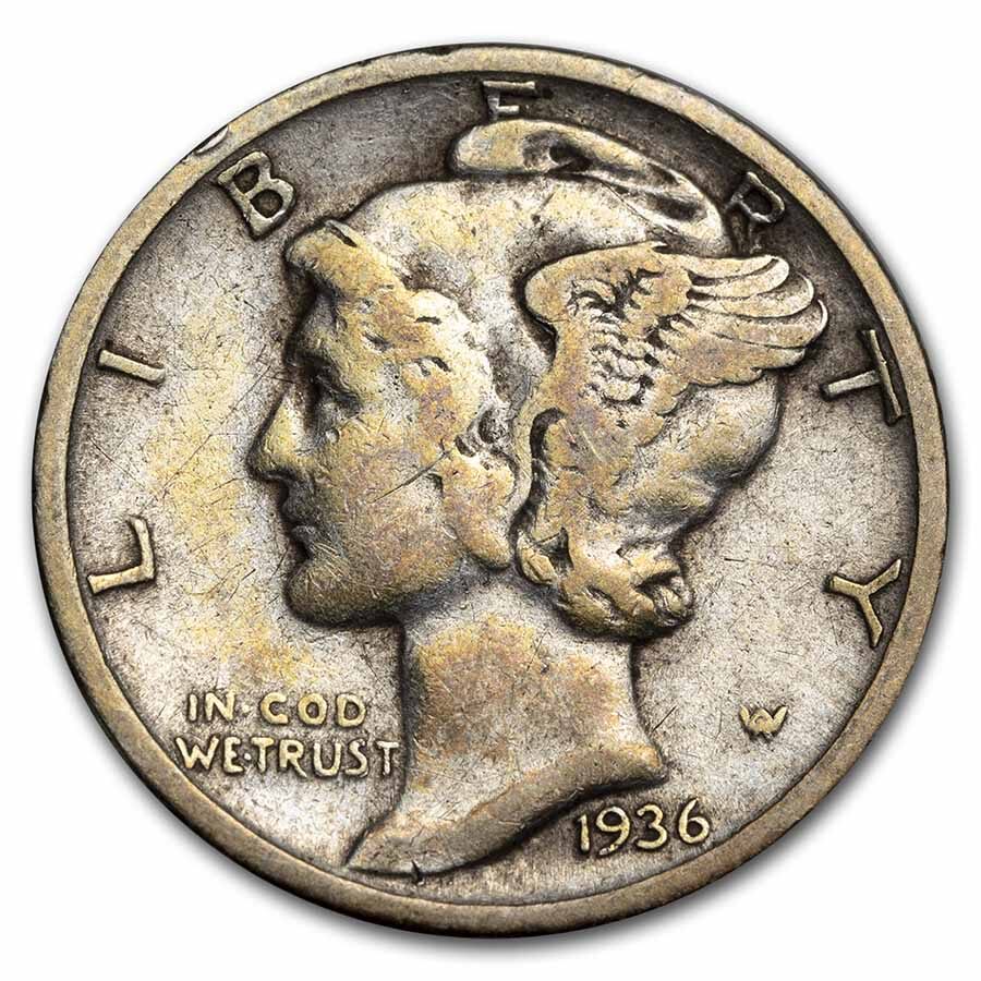 1936-S Mercury Dime Good/VF