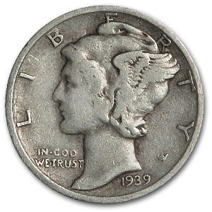 1939-S Mercury Dime Good/VF